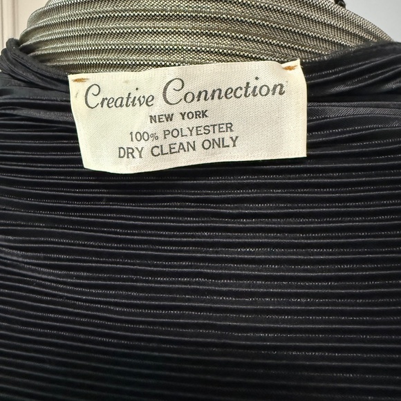 Evening Scarf, Vintage, pleated polyester - Picture 2 of 2